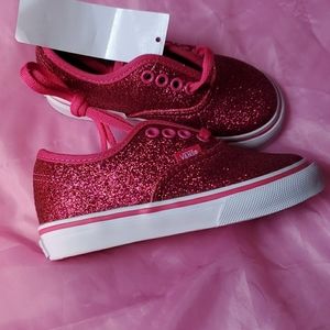 Pink sparkle vans